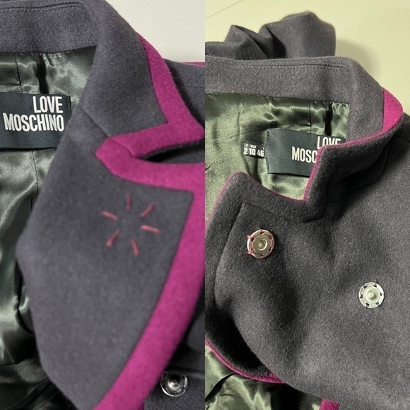 LOVE Moschino Wool / Cashmere Dress Coat - Picture 8 of 15